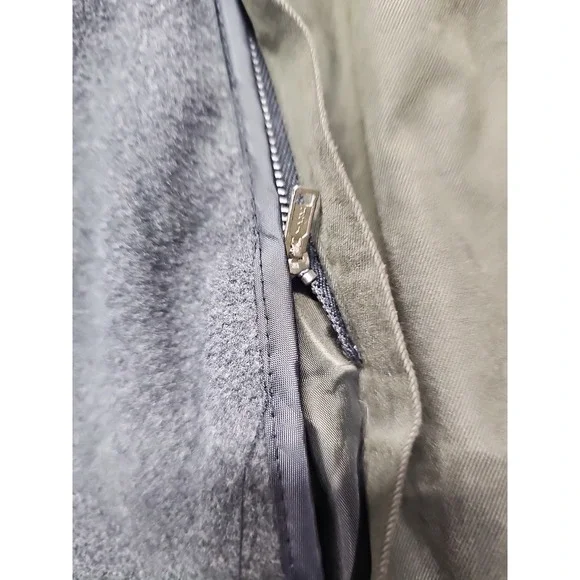 Vtg Nautica Trench Coat Mens 40T Pewter Double Breasted Lined Preppy Retro - Picture 12 of 16